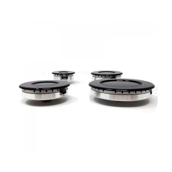 Juego 4 Quemadores y Tapetas Completo | 100mm, 2x 75mm, 55mm | Compatible con Teka, Balay, Bosch, Fagor, Edesa e Indesit