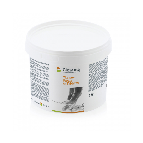 Bromo en Tabletas Clorama 5 kg | Desinfectante sin Olor para Spa y Piscina Cubierta | Tabletas Disolución Lenta