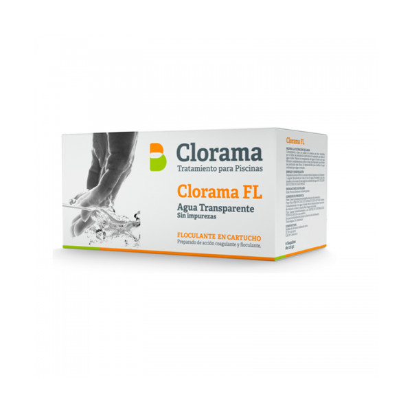 Floculante Cartucho Clorama FL 1 kg | 8 Saquitos Coagulante Lento | Clarificador de Agua para Filtro Arena Piscina