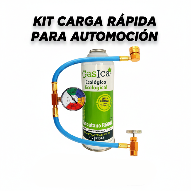 All4sale - Gas Refrigerante Orgánico Ecológico Gasica D2, Sustituto 100% Compatible con R12 y R134A (A/C Auto/Hogar). Envase de 226g - Carga Equivalente a 680g R12 / 590g R134A