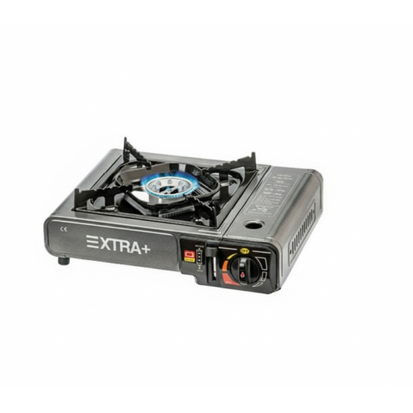 Cocina Portátil Gas Butano EXTRA+ BDZ-155 | Encendido Piezoeléctrico y Maletín | Hornillo Camping 35x28cm Certificado CE
