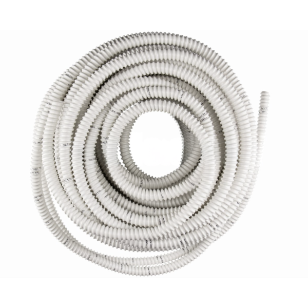 Tubo Desagüe Corrugado Reforzado 16x20mm | Espiral Blanca para Aire Acondicionado | Conducto Evacuación Condensados 50mt