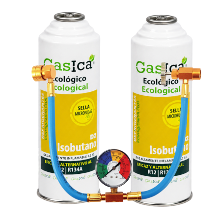 GASICA D2 PACK AHORRO CARGA AIRE ACONDICIONADO COCHE 2 ENVAS