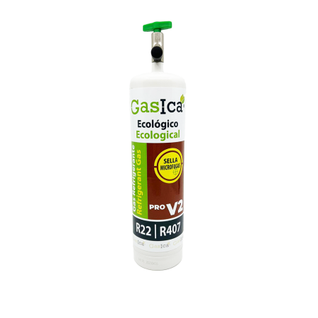 copy of 2 ENVASES GAS ORGÁNICO ECOLÓGICO FREEZE +32 SUSTITUTO R410A R32 800gr +VALVULA+MANGUERA