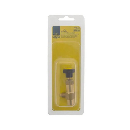 Válvula con Depresor REFCO | Hembra 7/16" a Macho 1/4" SAE | Para Gases Minus | Calidad Profesional Suiza