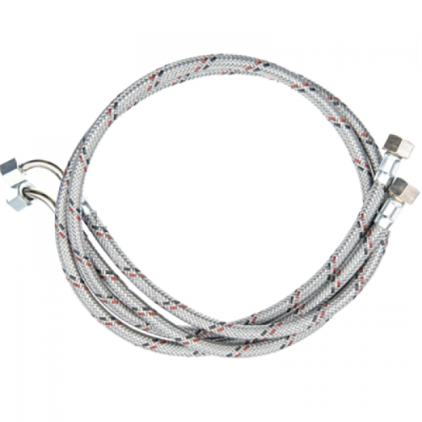 TUBO FLEXIBLE QUEMADOR H 3/8 X H 1/4 1000mm 2 UND 90C