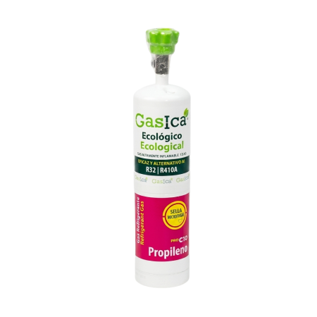 Gasica C10 | Sustituto Ecológico R410A R32 | Gas No Fluorado | Incluye Llave de Paso | Alta Eficiencia para Profesionales