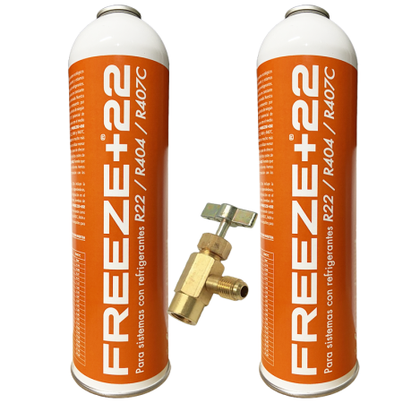 2 ENVASES GAS ORGÁNICO ECOLÓGICO FREEZE +22 + VAL