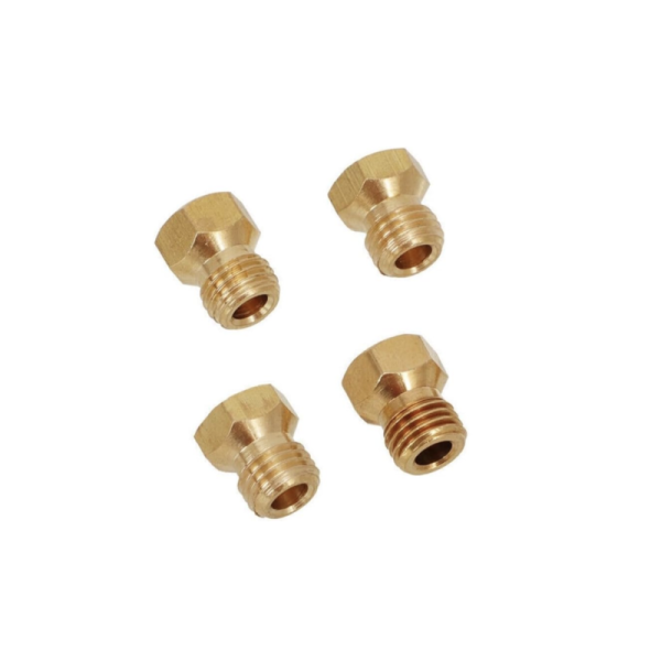 Conjunto 4 Inyectores para Cocina Gas Butano | Métrica 6 | Kit: 0,50 + 2x 0,65 + 0,80 mm | Multimarca C.O. WO434-RML