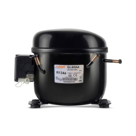 Compresor Hermético Cubigel GL60AAa | R134a, 1/6 CV, LBP | 220-240V 50Hz | Cilindrada 5.98 cm³