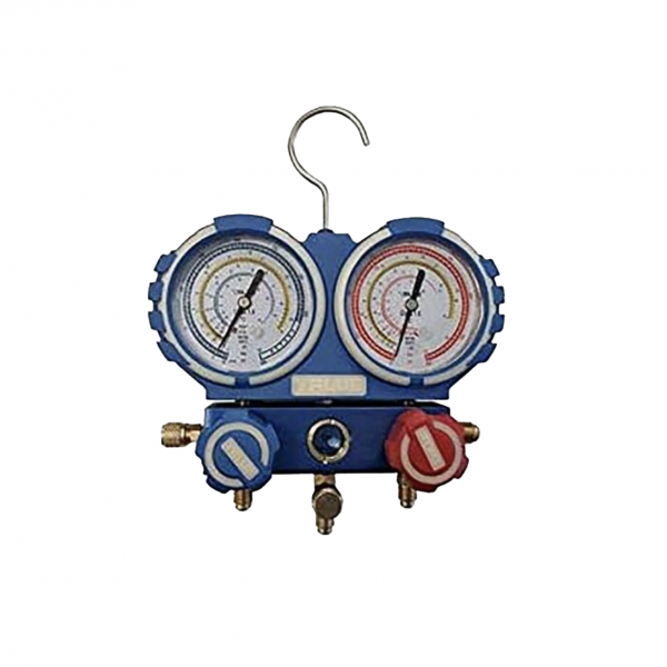 Manómetro Value VGM2 2 Vías Ø80mm | Analizador Refrigerante R22 R134a R404 R407C R410a | Profesional (Sin Mangueras)