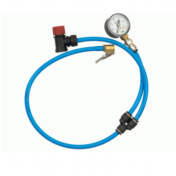 Manómetro Carga CO2 0-6 Bar | Conexión Vertical Ø 63mm | Rosca 1/4" | Incluye Manguera | Control de Alta Precisión