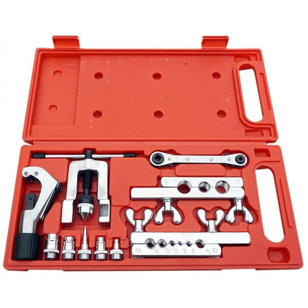 Kit Abocardador y Ensanchador Profesional | Maletín con Cortatubos RR-274 y Llave Carraca RR-122 | Rango 1/8"-3/4"