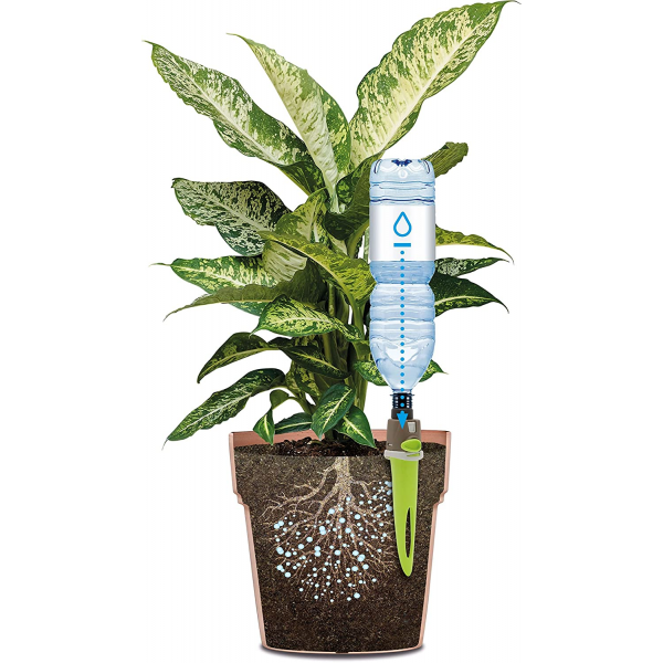 Cono Goteo Vacacional para Macetas | Conexión Universal Botellas 0.5-2L | Riego Automático Plantas Interior