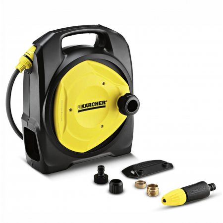 MANGUERA ENROLLADOR COMPACTO KARCHER 10m +2m LANZA RIEGO