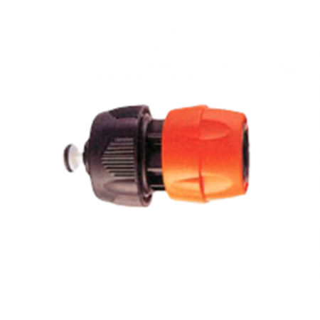 EMPALME STOP AUTOMATICO 15mm MANGUERA RIEGO JARDIN CONECTOR