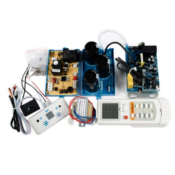 Kit Placa Universal Inverter QD80C | Para Equipos DC y AC hasta 12000 BTU | Control Motor PG | Display LED y Mando