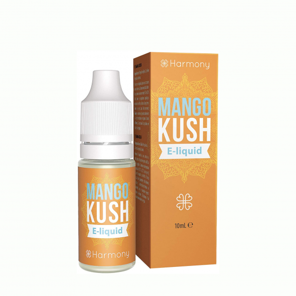 E-Liquid con CBD Harmony Mango Kush 10 ml | Líquido de Recarga para Vapear con Terpenos Dulces y Tropicales