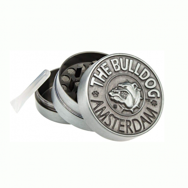 GRINDER THE BULLDOG AMSTERDAN 3 PIEZAS METÁLICO MOLINILLO TABACO