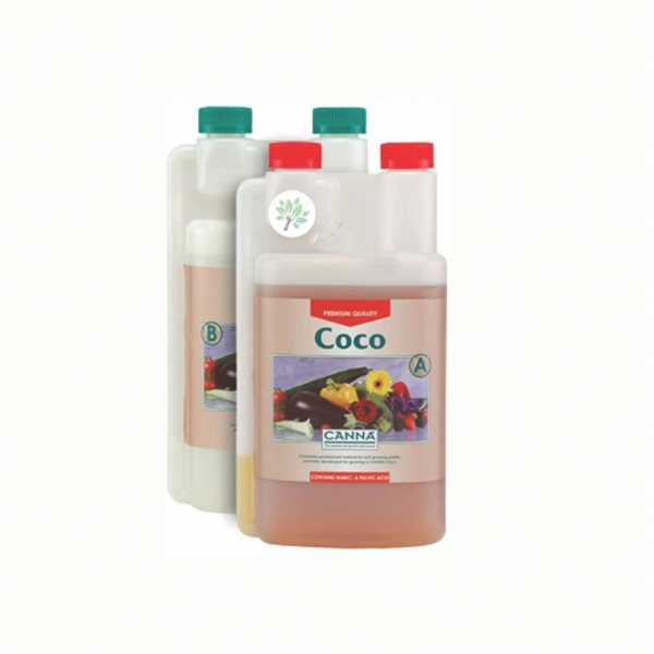 Canna Coco A+B (2 x 1 Litro) | Fertilizante Base Profesional de Alta Eficiencia para Cultivos en Fibra de Coco