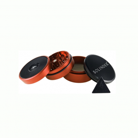 Grinder After Grow Solinder 62mm Azul Mate | 4 Partes | Aluminio Premium | Cierre Magnético Fuerte | Caja Regalo Lujo