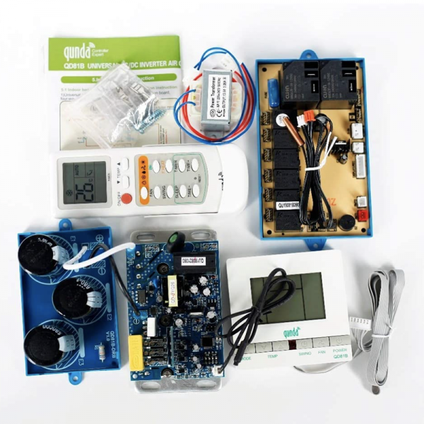 Placa Universal Inverter QD81B | 13000-24000 BTU | Control DC/AC | Mando de Pared y Remoto | Kit Aire Acondicionado 220V