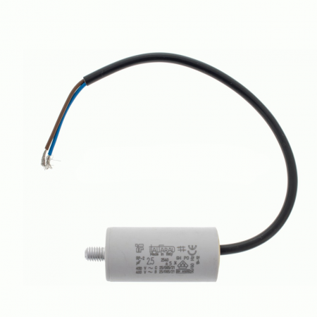 CONDENSADOR TRABAJO CON CABLE 2,5mf 450V PERMANENTE BIPOLAR