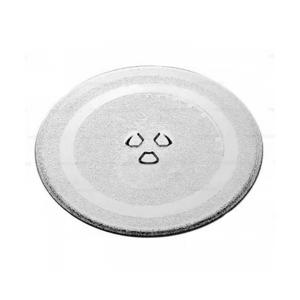 Plato Cristal Microondas Ø 255mm Balay 260948 | Sistema Arrastre Trébol | Para Mod. 3WG2421, 4WG214A, 3WG19X y Lynx