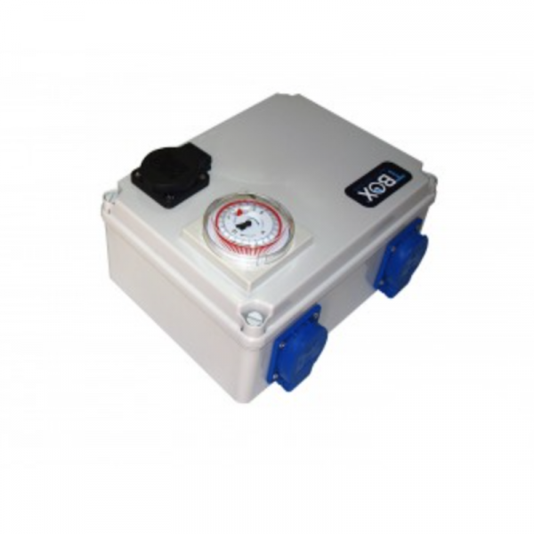 CAJA TBOX TEMPORIZADOR PARA 4 ACCESORIOS MAX 600w CADA UNO + TOMA AUXILIAR CALEFACCIÓN FABRICADO EN ESPAÑA
