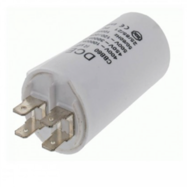 Condensador Trabajo Permanente 5 uF | 450V | Filtro Bipolar para Motor de Persiana y Ventilador de Aire