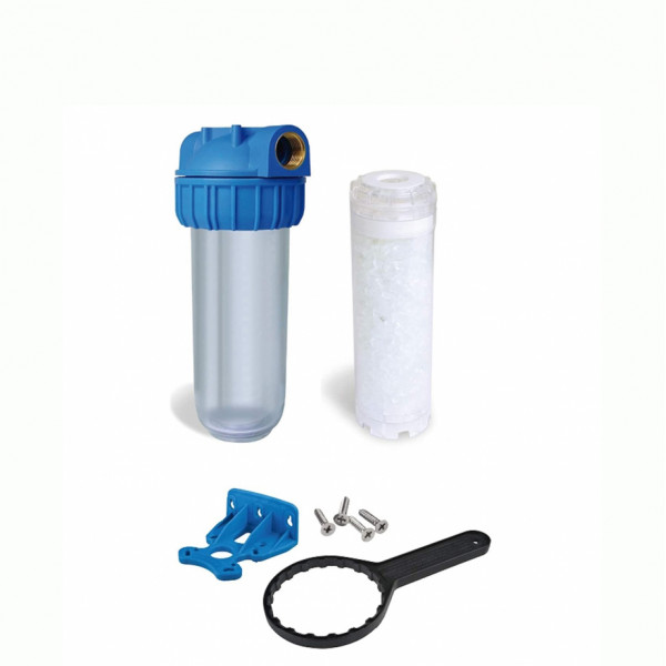 Kit Filtración Completo para Descalcificación | Carcasa 10", Filtro Bobinado, Soporte y Llave | Protección Avanzada