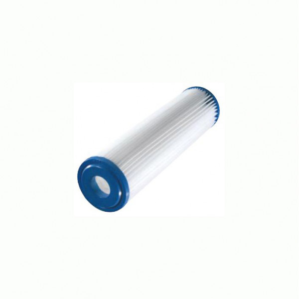 Cartucho Poliéster Plisado 9 3/4" | 20 Micras | Caudal 1500 l/h | Filtro Sedimentos Lavable para Agua de Red
