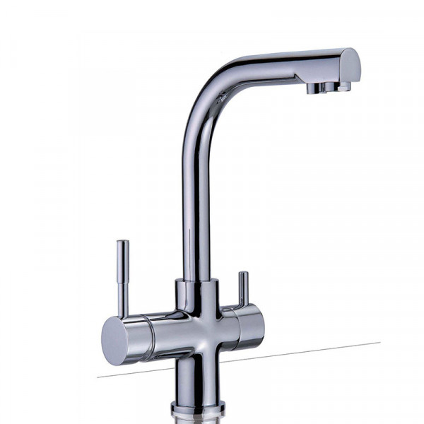 Grifo Cocina Monomando 3 Vías Osmosis | Cromado | Agua Fría, Caliente y Osmotizada | Diseño Doméstico Elegante