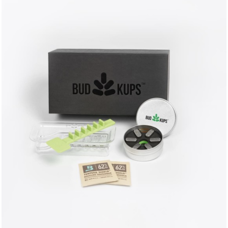 Sistema de Llenado y Humidor BudKups con 6 Cápsulas 3.0 | Control Boveda y Herramientas de Extracción