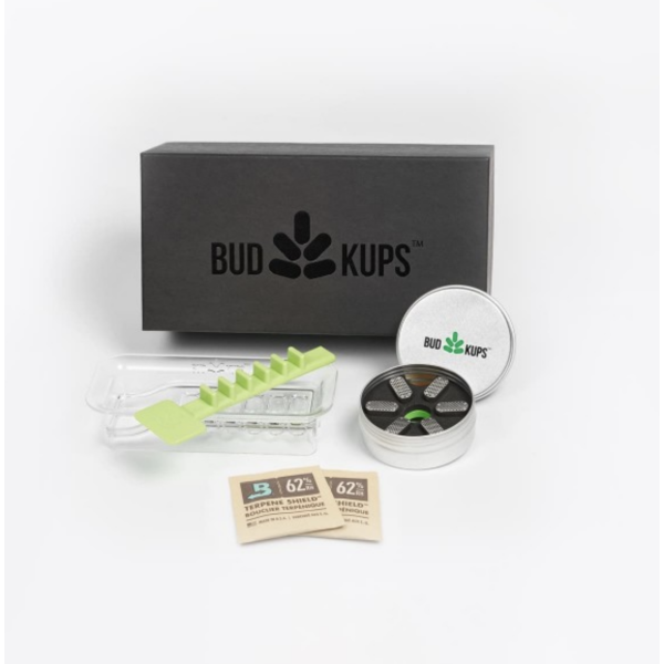 Sistema de Llenado y Humidor BudKups con 6 Cápsulas 3.0 | Control Boveda y Herramientas de Extracción