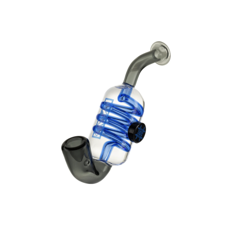 Pipa Sherlock KRYO 6" | Pipa de Cristal con Infusión de KryoGel | Enfriamiento Natural para Hierba Seca