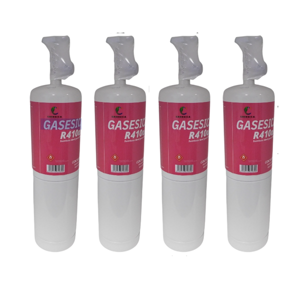 Pack 4 Envases V3 380g | Sustituto Ecológico R410A R32 | Gas No Fluorado | Incluye Llave de Paso | Profesional Climatización