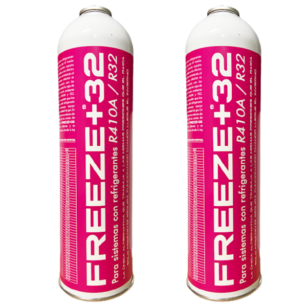 2 ENVASES GAS ORGÁNICO ECOLÓGICO FREEZE +32 SUSTITUTO R410A R32 800gr