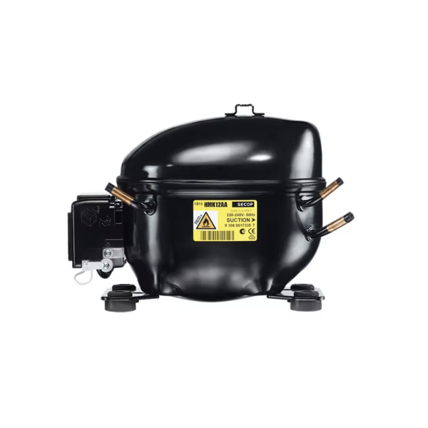 Compresor HMK12AA KAPPA | Refrigerante R600a | Cilindrada 11.2cc | Diseño de Perfil Bajo (167mm)