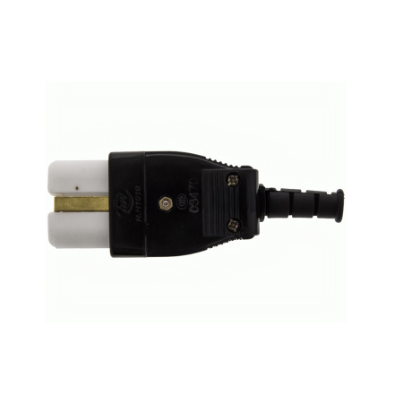 Clavija Hembra Freidora 12A | Para Resistencias 2000W | Ancho 35mm | Orificio Ø 4,6mm | Conector Baquelita Alta Temperatura