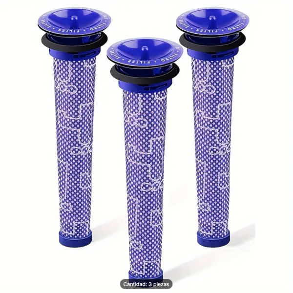 Pack 3 Filtros Pre-Motor Dyson V6 V7 V8 | Equivalente 965661-01 | Filtros Bastón Lavables para Dyson Serie V6, V7, V8 y DC