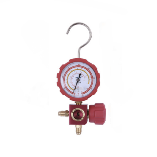 Manómetro Baja Presión Value 68mm | R134A R407C R410A R32 | Visor de Líquido | 1 Vía Profesional | Alta Precisión HVAC