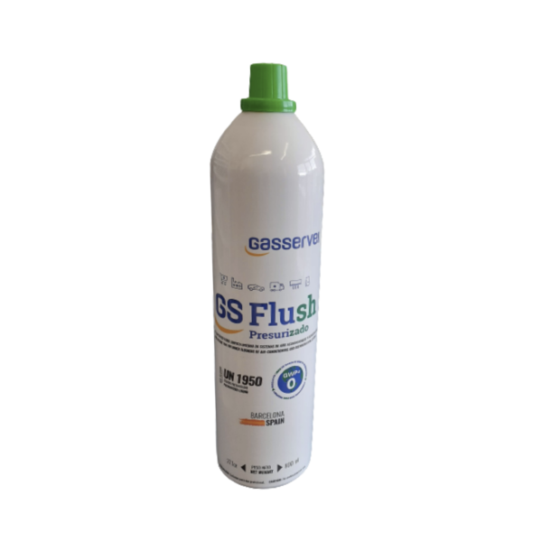 Limpiador Presurizado GS FLUSH 0.8L | Sustituto HCFC-141b | Lavado Circuitos Aire Acondicionado y Refrigeración | No Inflamable