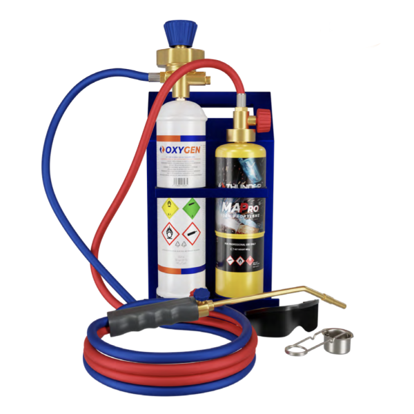 KIT SOLDADURA AUTÓGENA THUNDER OXYMAPRO | Con Soporte, Gafas de Protección y Encendedor | Alta Precisión Profesional