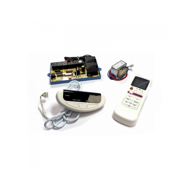 Kit Placa Electrónica Universal Aire Acondicionado ON-OFF | Con Mando, Display y Transformador | Recambio Universal 220V