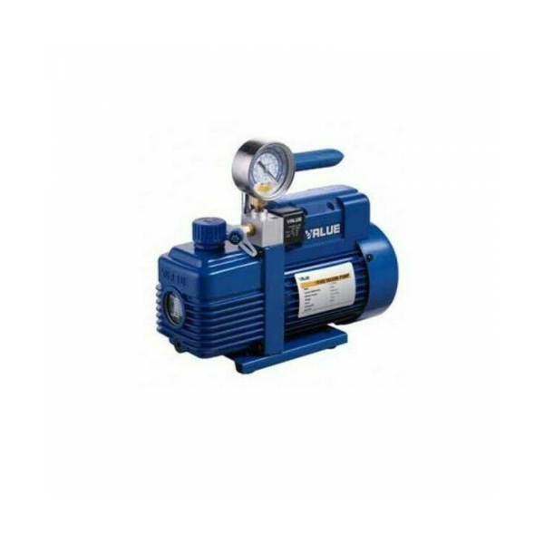 Bomba Vacío VALUE VI220SV 1/3HP | 51 L/min | 15 Micrones | Doble Etapa con Solenoide Antirretorno y Vacuómetro