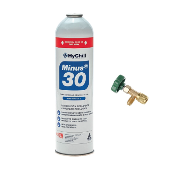 Gas Ecológico Hychill Minus 30 (425g) | Sustituto Orgánico R12, R134a y R1234yf