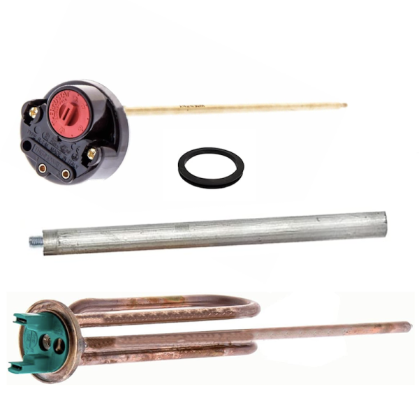 Kit Reparación Termo 2000W compatible Fleck, Thermor, Cointra | Resistencia, Ánodo, Junta y Termostato Varilla 270mm