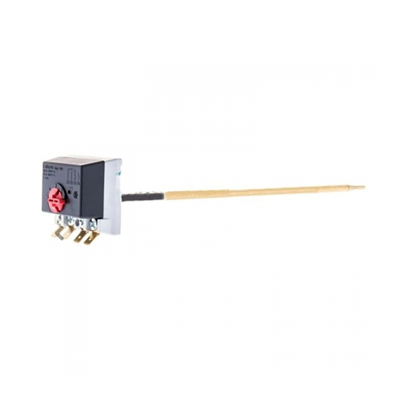 Termostato Varilla Bipolar 270mm para Termo Cointra | 4 Contactos con Rearme | 20A 250V | Ø6mm | Recambio de Seguridad