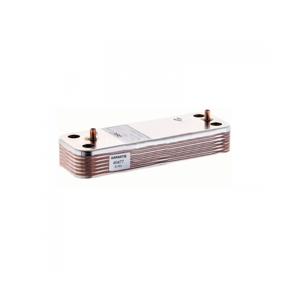 Intercambiador de 10 Placas para Caldera Baxi | Modelos Initia 2.24 FF, Initia CF VMC | Repuesto Original Código SX5686660